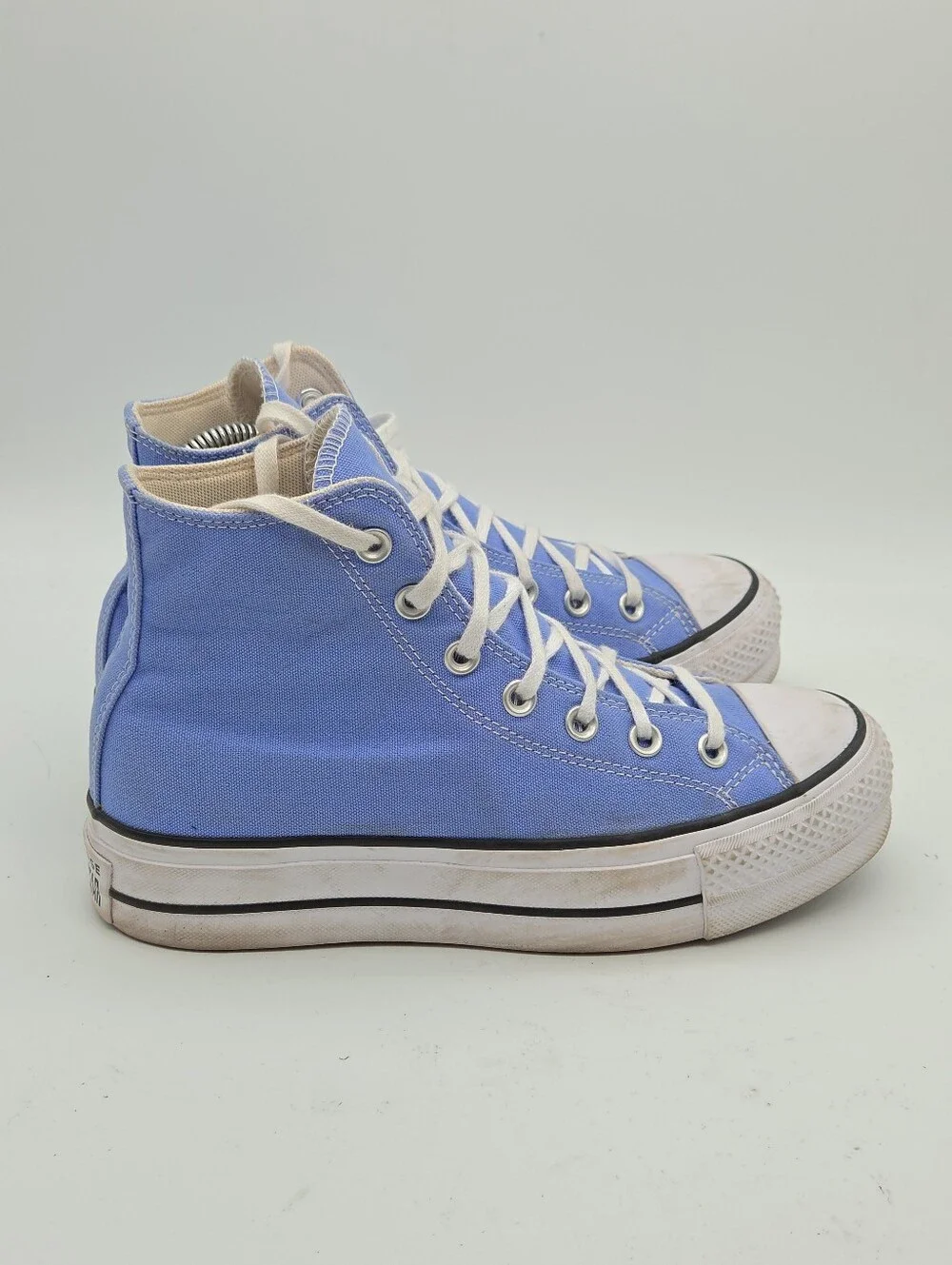 Converse Platform Lift Blue High-Top Sneakers Size Women's 7.5 - Picture 2 of 8